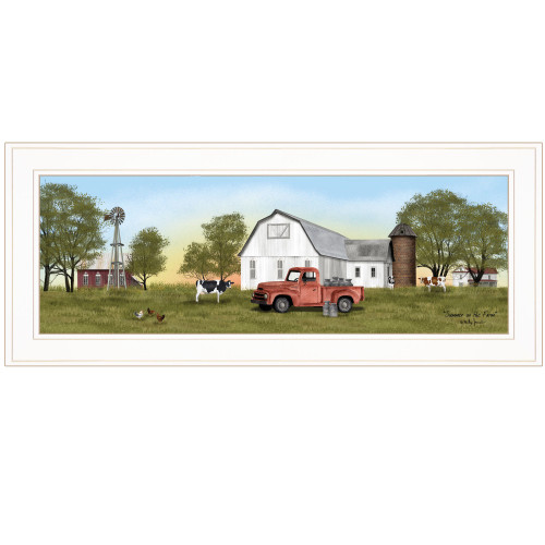 Summer On The Farm 1 White Framed Print Wall Art - 606114035718