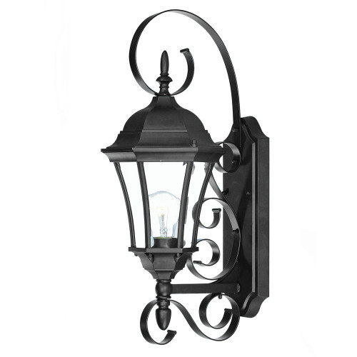 Matte Black Swing Arm Lantern Wall Light - 808230012264