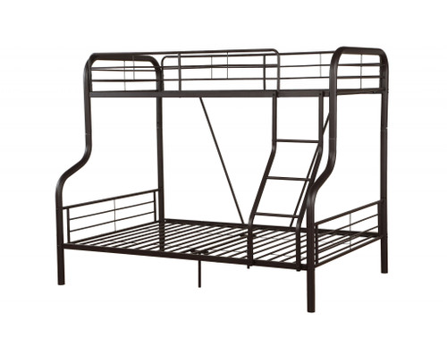 79" X 57" X 63" Twin Over Full Sandy Black Metal Tube Bunk Bed - 614486176243