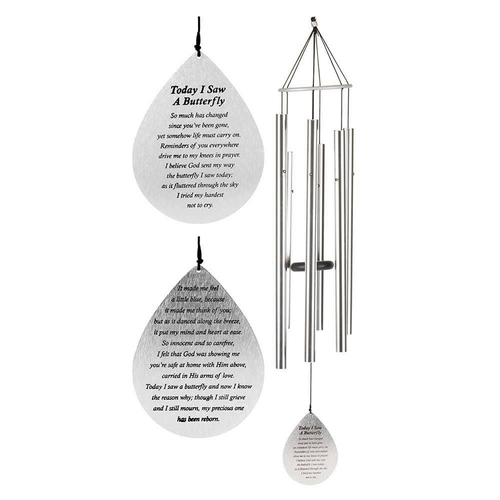 I Saw A Butterfly Aluminium Wind Chime - 603799337960