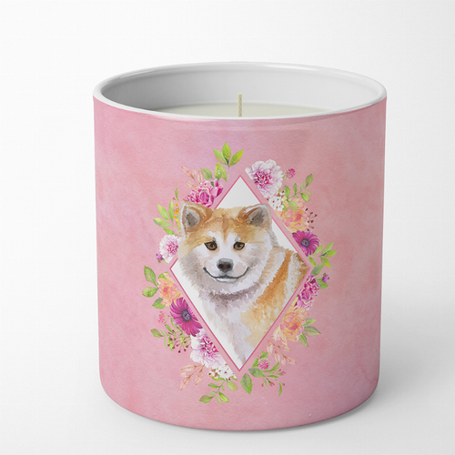 Dog 10 oz Flowers Decorative Soy Candle - 194030336083