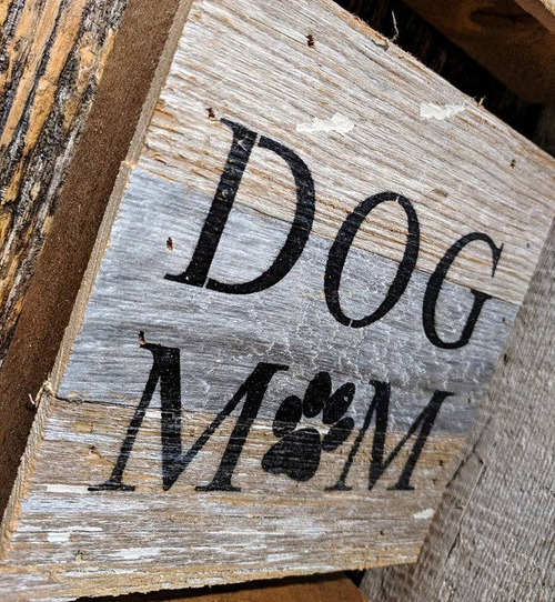 Dog mom (dog print in place of "O")... Wall Sign - 842656163865