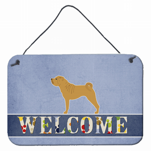 Welcome Sign with Dog Wall or Door Hanging Prints - 638508693488