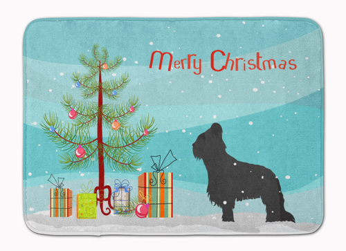 Merry Christmas Tree Dog Art Machine Washable Memory Foam Mat - 638508642059