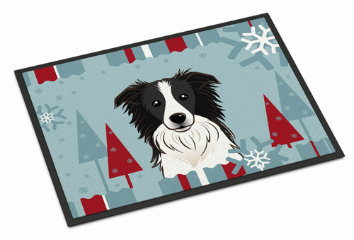 Winter Holiday Dog Art Indoor or Outdoor Mat - 638508113344