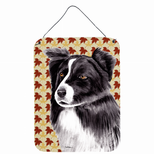 Fall Leaves Design with Dog Wall or Door Hanging Prints - 615872617319