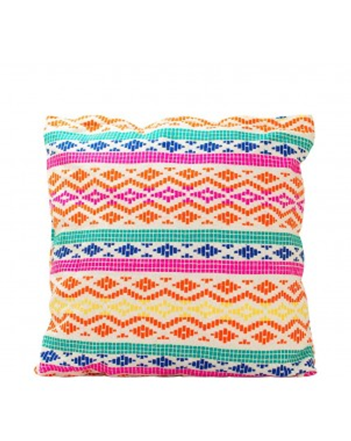 Orange and Yellow Jacquard Cushion Cover - 001452245366