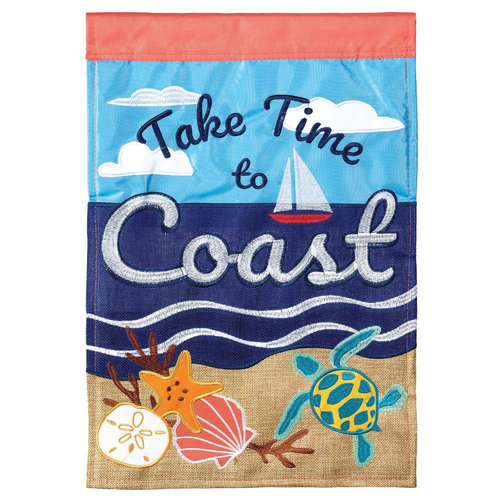 Take Time To Coast Garden Flag - 603799946261