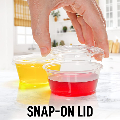 Clear Jello Shot Cups with Lids - 195702001827