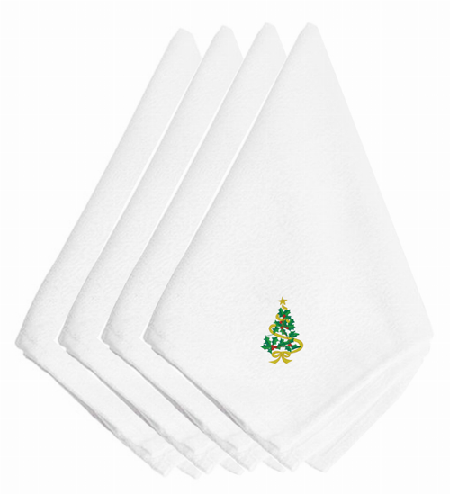 Christmas Themed Embroidered Napkins - 638508338082