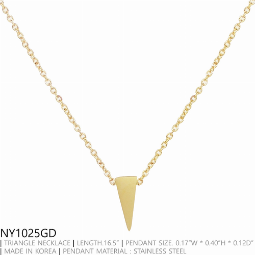 Triangle Pendant Necklaces By DOBBI ( VARIETY OF COLORS AVAILABLE ) - 880508420933