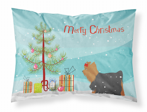 Merry Christmas Tree With Dog Fabric Standard Pillowcase - 638508478115