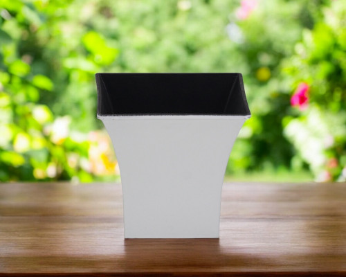 5" White Recycled Plastic Indoor Outdoor Square Pot Planter 5" White Recycled Plastic Indoor Outdoor Square Pot Planter
