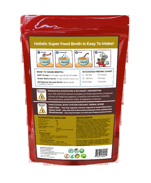 Super Food Broth Joint & Active Body Support* The Petz Kitchen Dogs & Cats* - 725272513217