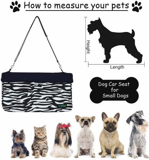 JESPET & GOOPAWS Dog Booster Seats for Cars, Portable Dog Car Seat Travel Carrier with Seat Belt for 24lbs Pets - 032565445423