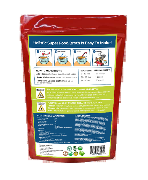 Super Food Broth Stress & Anxiety Support* The Petz Kitchen Dogs & Cats - 725272351482