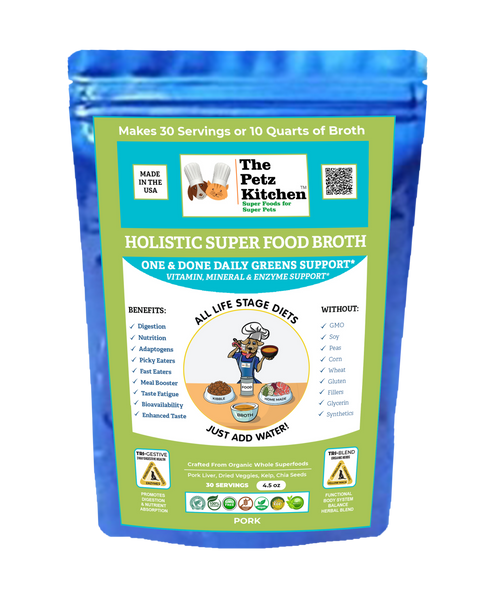Super Food Broth One & Done* Vitamin, Mineral & Enzyme The Petz Kitchen Dogs Cats