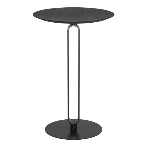 Wood and Steel Rounded Bar Table