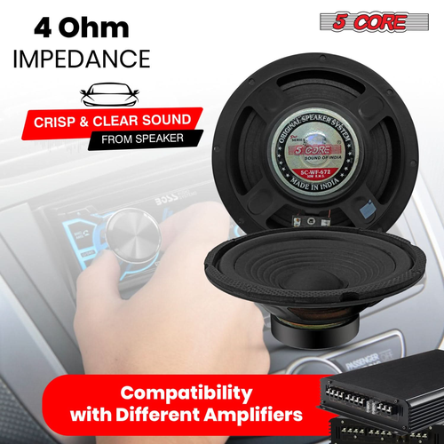 6.5 Inch Subwoofer speaker 300Watt Car Subwoofer 4Ohm Replacement Sub Woofer