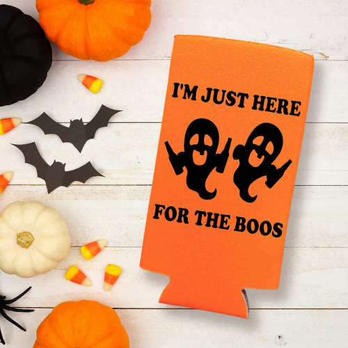 Funny Halloween Seltzer Coolie - I'm Just Here For The Boos