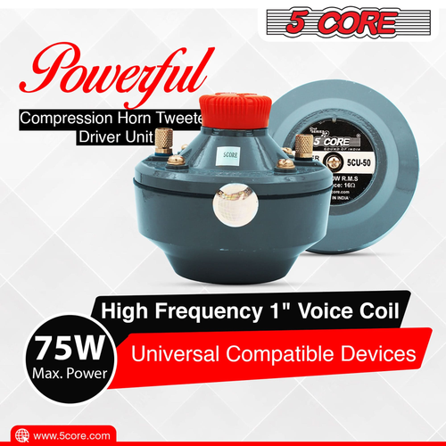 Compression Driver 500W Peak Aluminium Tweeter Diaphragm 16 Ohm Throat Twist Horn Speaker
