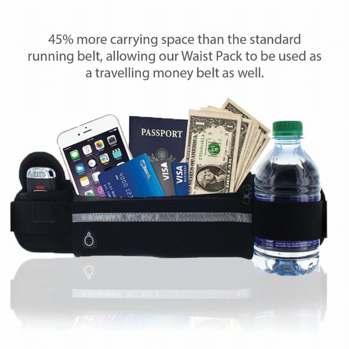 Velocity Water-Resistant Sports Running Belt and Fanny Pack for Outdoor Sports