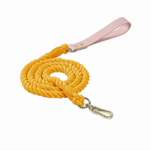 Luxe Royal Leather Rope Leash and Collar Set