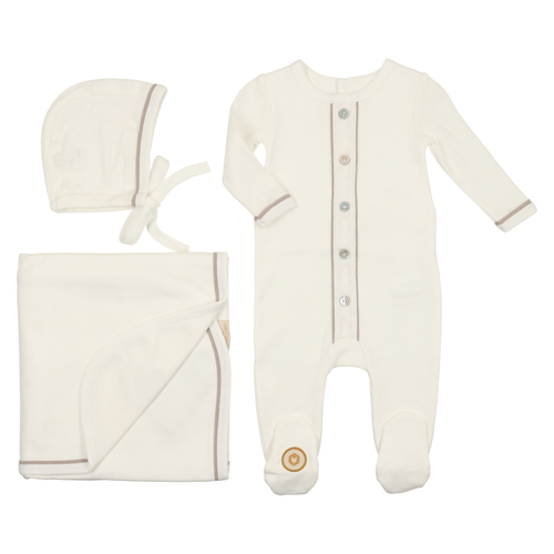 Linear Pointelle Layette Set