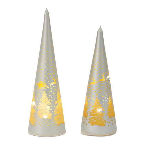 LED Frosted Glass Tree Decor 