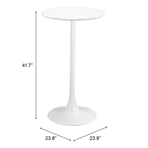 Wood and Steel Rounded Bar Table