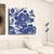 40" Blue Toile Roses Canvas Wall Art - 808230016507