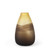 11" Brown and Beige Smoky Sand Dunes Glass Vase - 808230001206