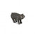 5" Black Cast Iron Pig Hand Painted Sculpture - 606114648345