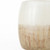 7" Creamy White and Gold Ombre Striped Long Glass Vase - 808230002005