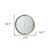 Modern Minimal 20" Gold and Mirror Round Wall Clock - 808230096288