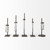 Set of Five Test Tube Vases with Metal Bases - 808230001596