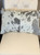 Set Of 2 Gray And White Natural Cowhide Pillows - 614486175192