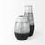 19" Black White and Gray Patterned Lines Ceramic Vase - 808230001282