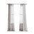 96” Gray Ribbon Embellished Window Curtain Panel - 606114590385