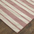 8' X 11' Red And Ivory Striped Dhurrie Hand Woven Stain Resistant Area Rug - 606114110385