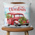 Merry Christmas Vintage Red Car Throw Pillow - 808230092198