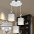 Retro White Floral Pendant Ceiling Lamp - 606114611653