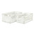 Set of Two Rustic Whitewash Chicken Wire Sides Wooden Crates - 808230079847