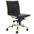 Executive Black and Gold Low Back No Arm Office Chair - 808230090903 - 808230090903