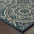 6' X 9' Blue Geometric Stain Resistant Indoor Outdoor Area Rug - 606114573272