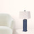 Set Of Two 32" Blue Shutter USB Table Lamps With White Square Shades - 606114667438