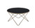 34" X 34" X 18" Black Glass And Champagne Coffee Table - 689211807426