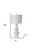 Set Of Two 34" Off White Ceramic Table Lamps With White Drum Shade - 606114667391