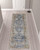 10' Ivory Orange And Blue Floral Power Loom Distressed Runner Rug With Fringe - 606114132066