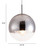 Chrome Half and Half Orb Ceiling Lamp - 808230020900